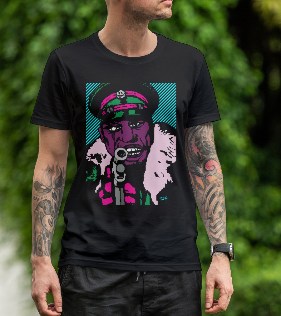 Captain Fear Neon TJK Pop Art Comic T-Shirt