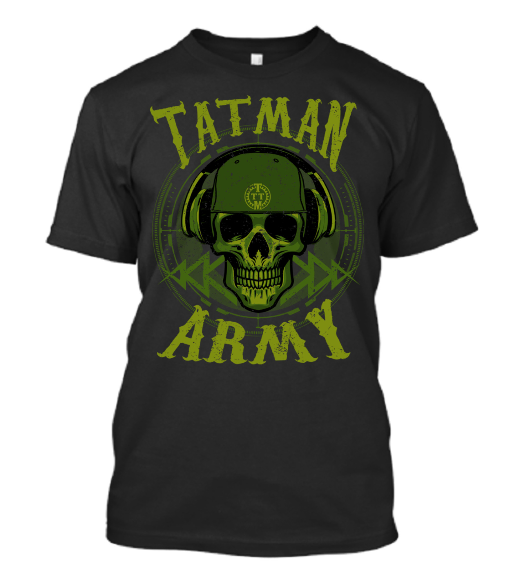 Tatman Army Skull Headphones T-Shirt