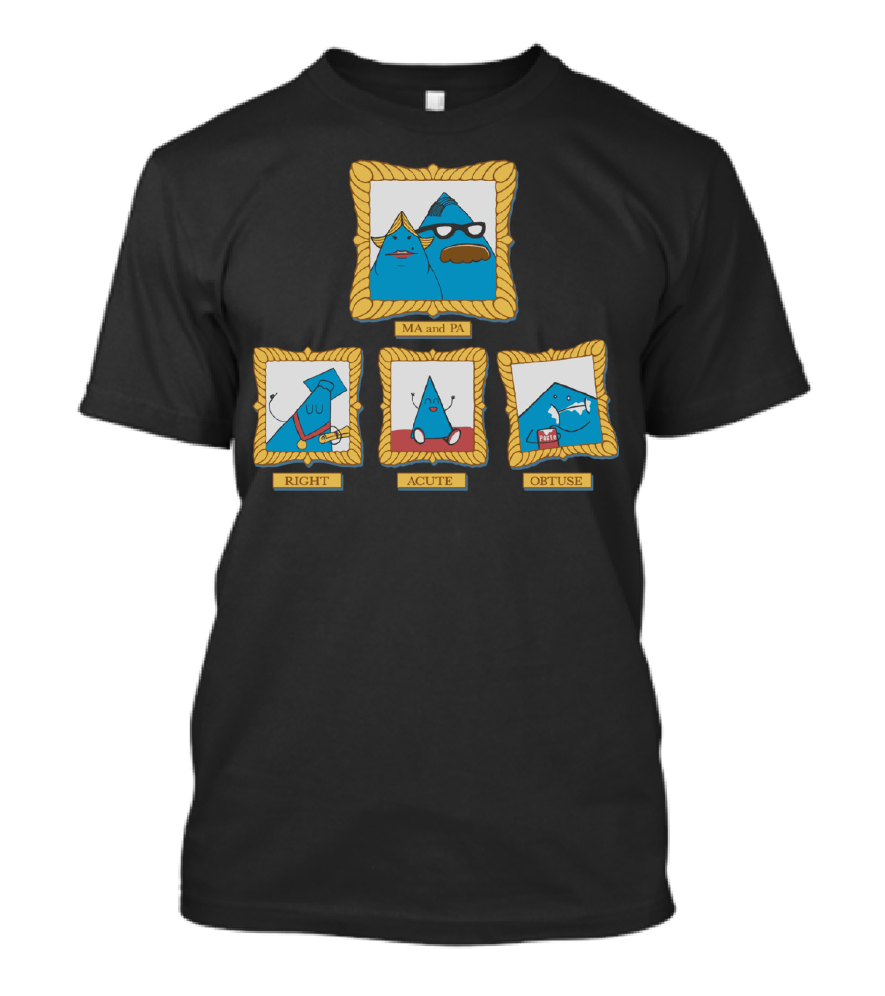 Family Geometry Acutely Right And Obtusely Framed T-Shirt