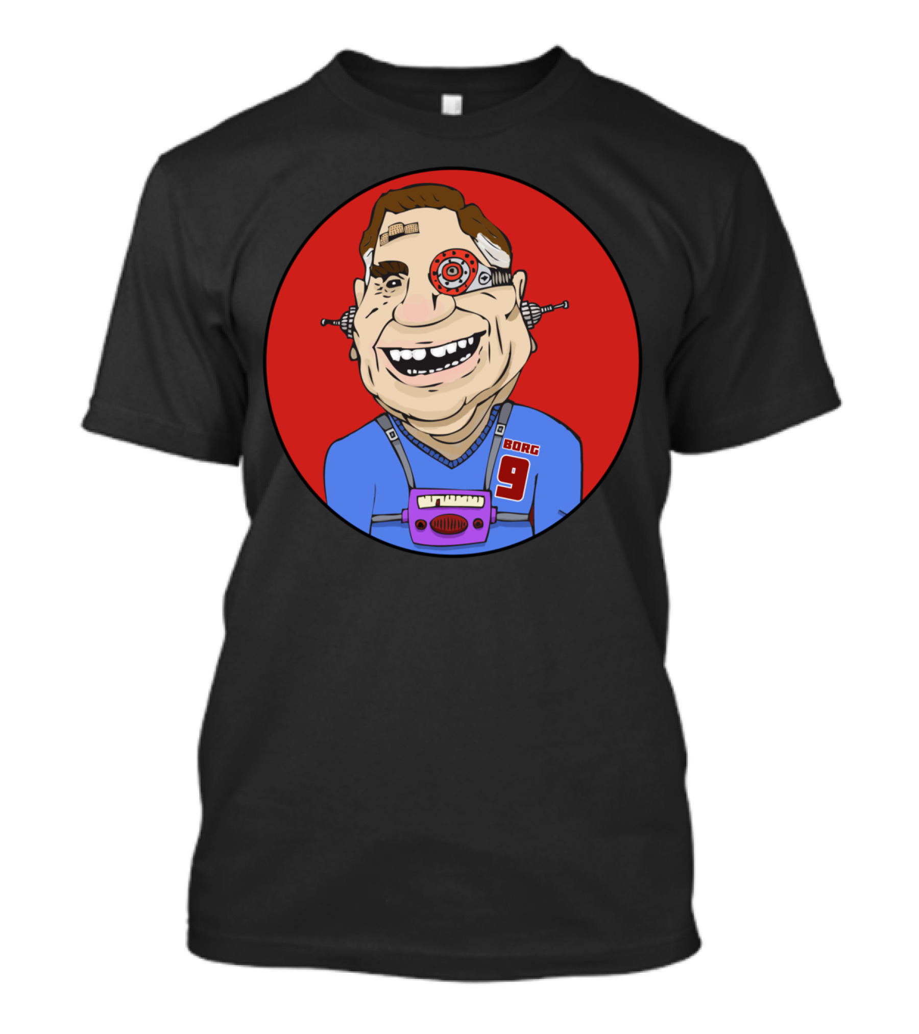 Borg 9 Cyborg Character Illustration T-Shirt
