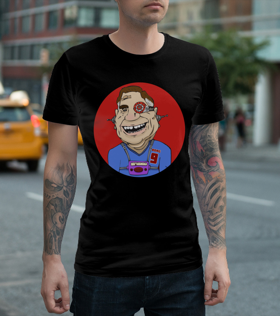 Borg 9 Cyborg Character Illustration T-Shirt