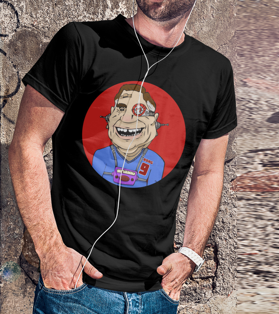 Borg 9 Cyborg Character Illustration T-Shirt