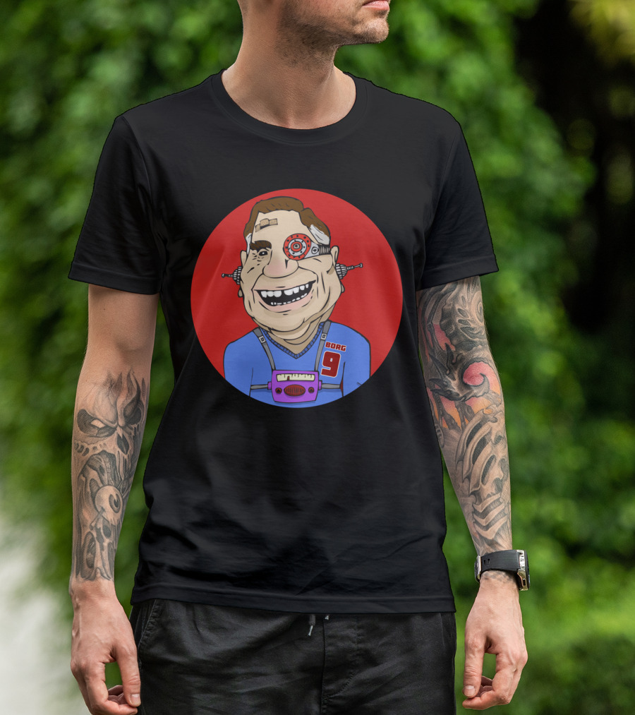 Borg 9 Cyborg Character Illustration T-Shirt