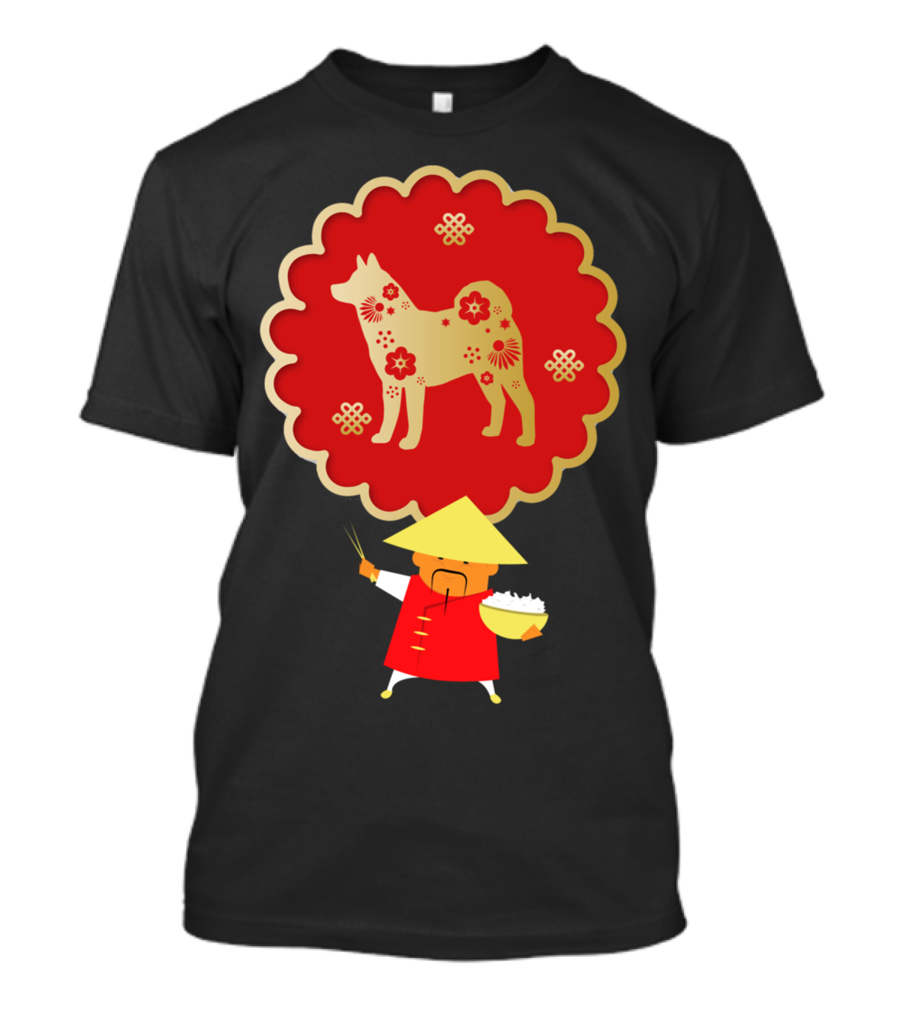 Dog Red Lunar New Year Chinese Zodiac Festival T-Shirt