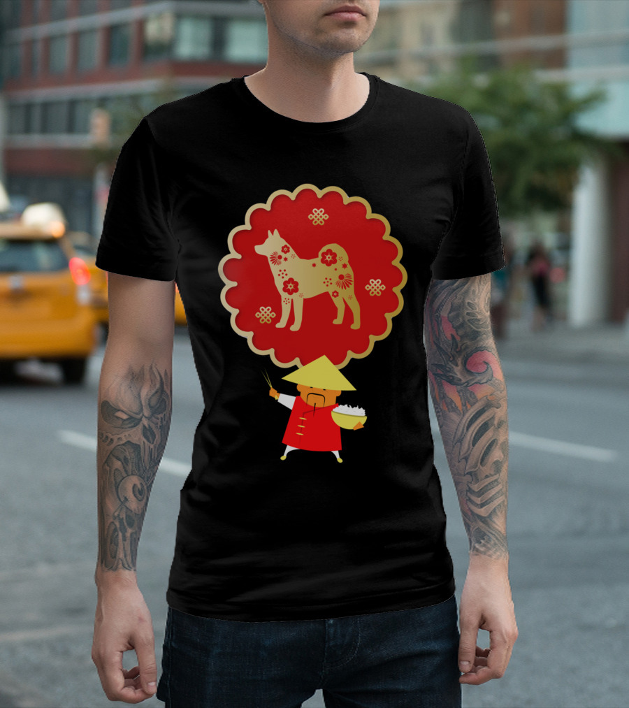 Dog Red Lunar New Year Chinese Zodiac Festival T-Shirt