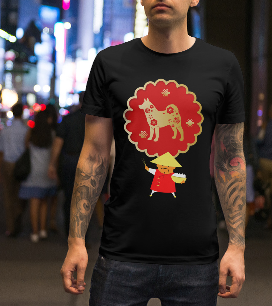 Dog Red Lunar New Year Chinese Zodiac Festival T-Shirt