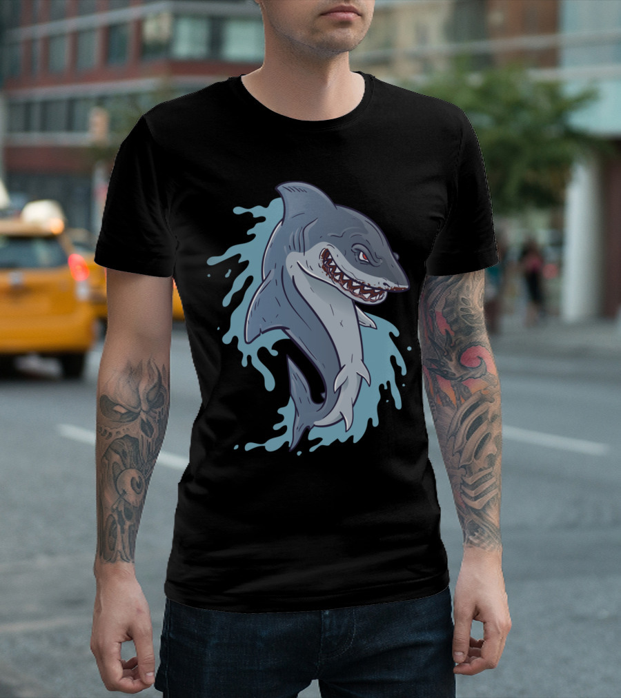 Crazy Shark Sanc Ferocious Ocean Beast T-Shirt
