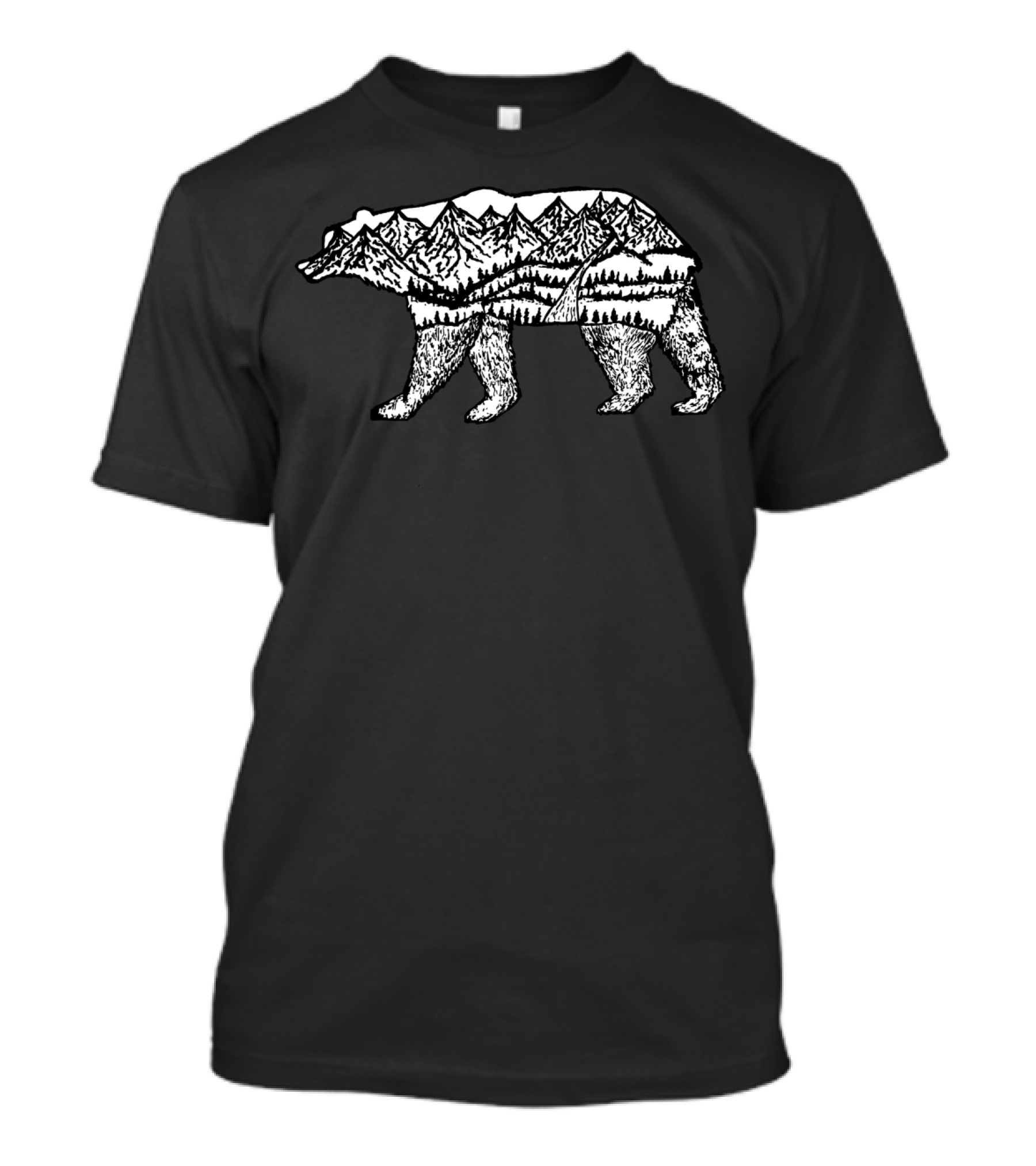 Bear Necessities Mountain Forest Landscape T-Shirt