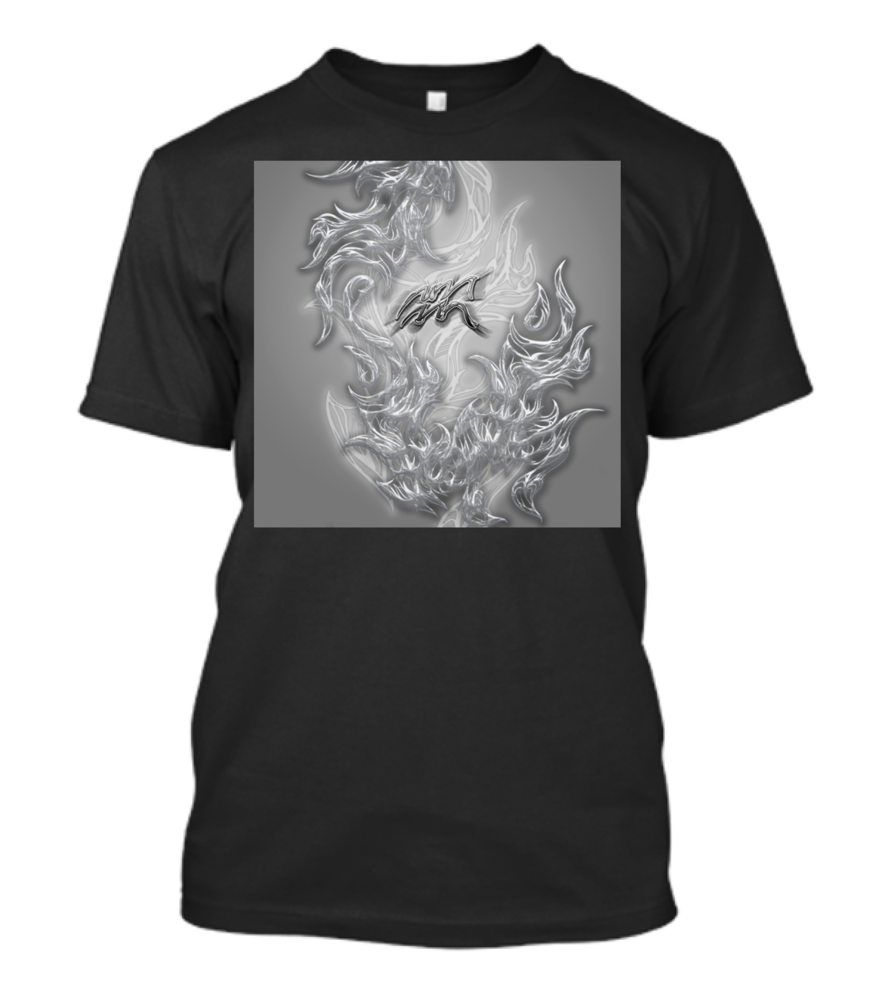 Aquarius The Water Bearer Zodiac Abstract Metallic Flame T-Shirt