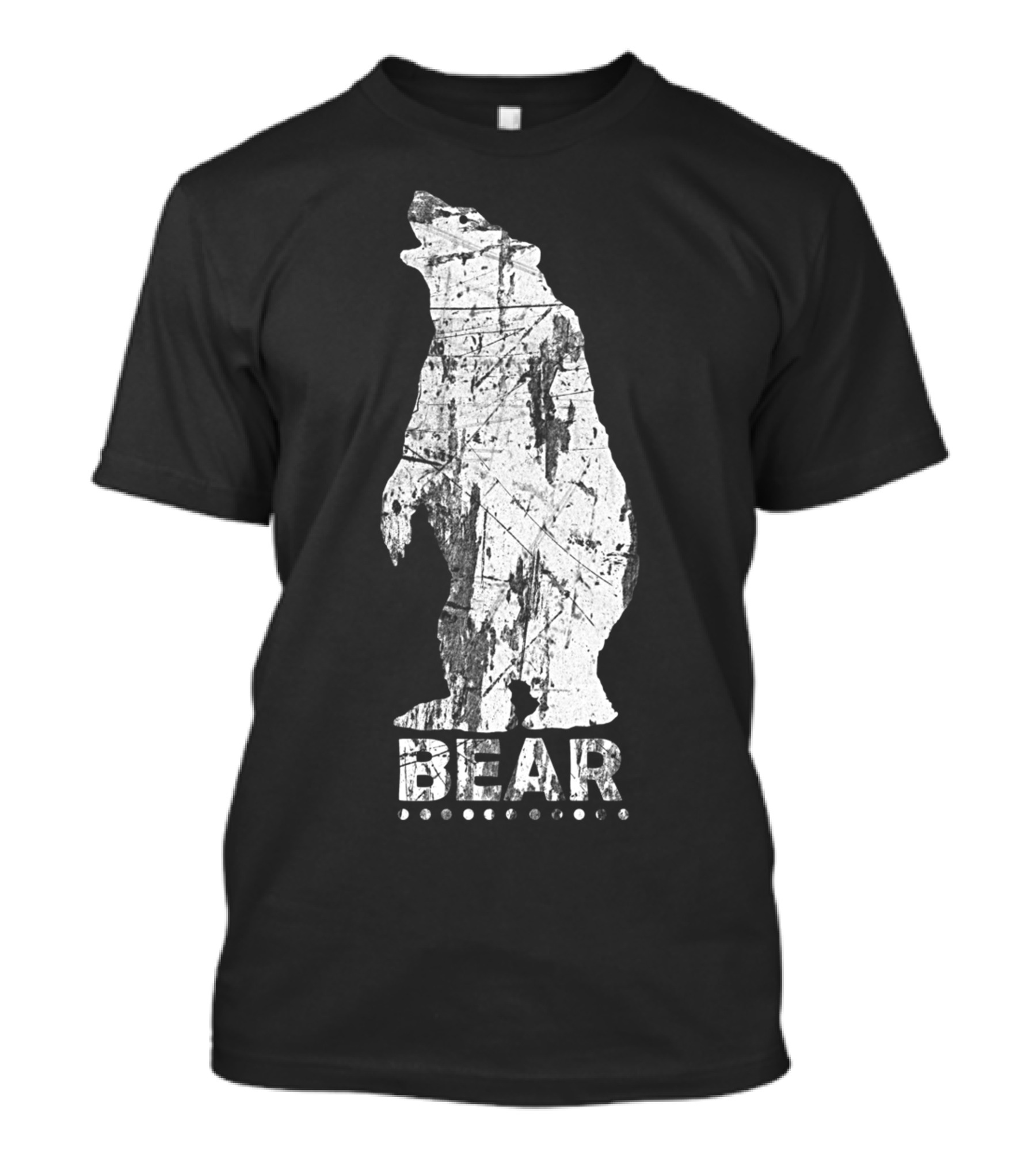 Bear Facing Upward With Textured T-Shirt