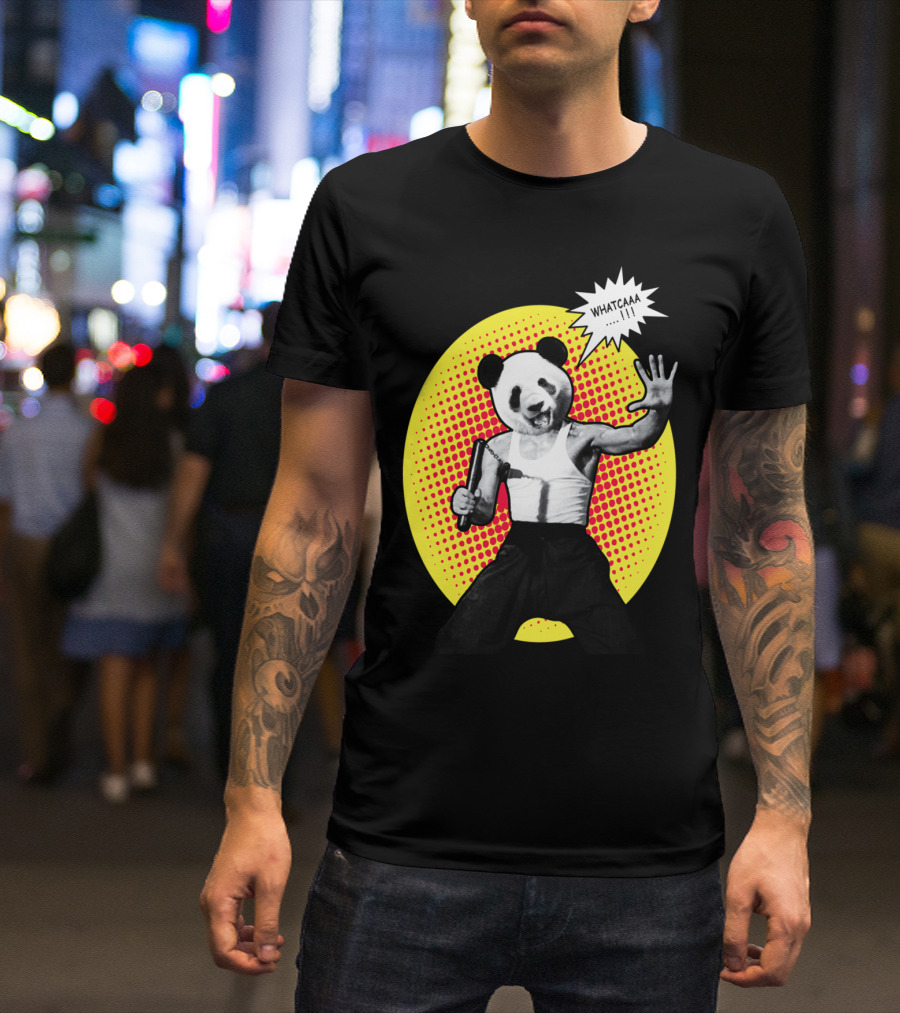 Bearce Lee Martial Art Panda Whatcaa Pop T-Shirt