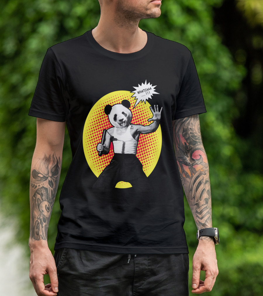 Bearce Lee Martial Art Panda Whatcaa Pop T-Shirt