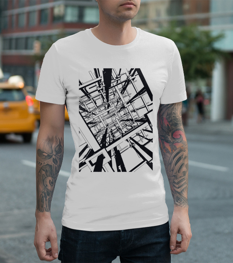 Architecture Geometric Framework Matrix T-Shirt
