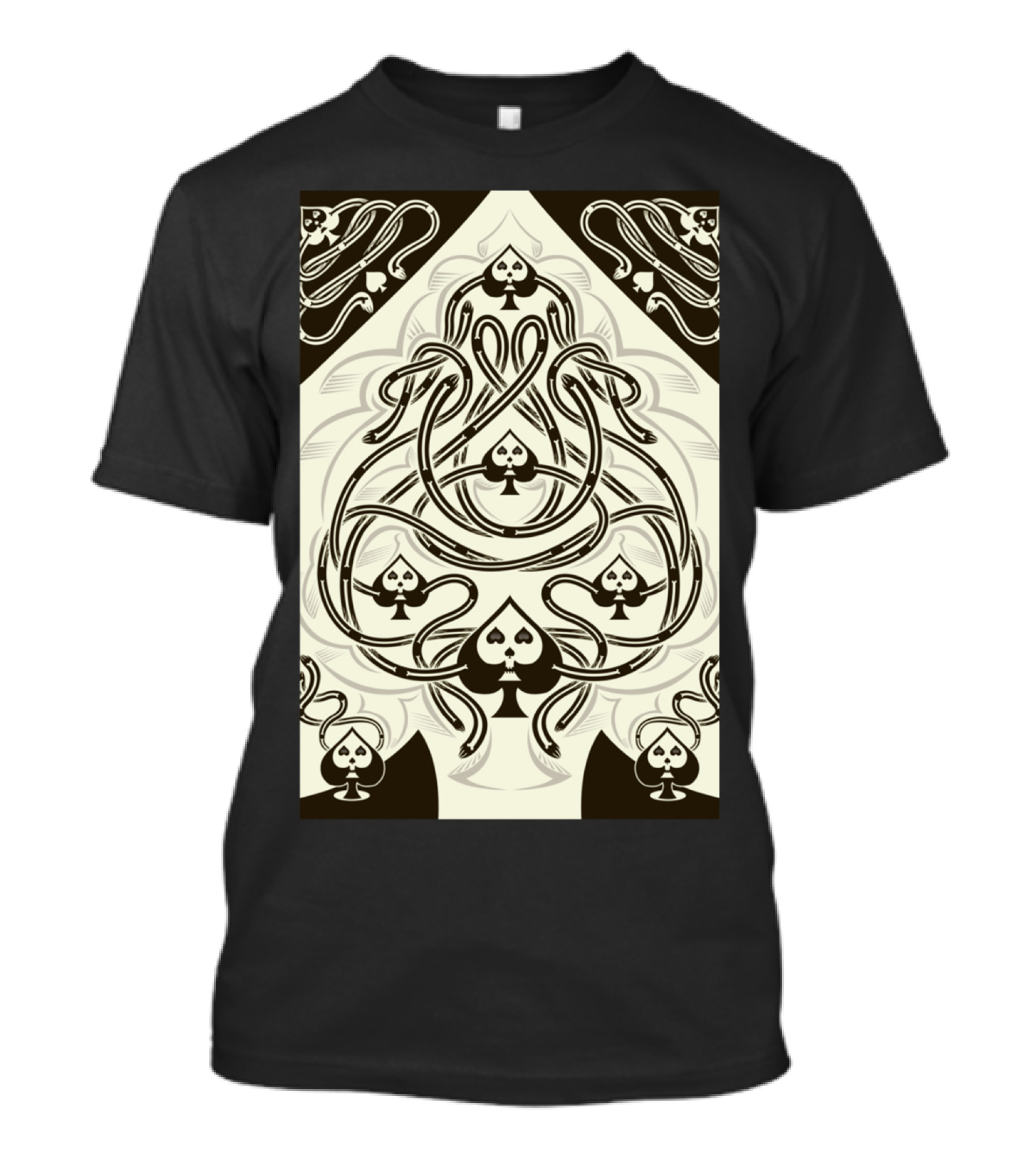 Cards Spade One Intricate Spade T-Shirt