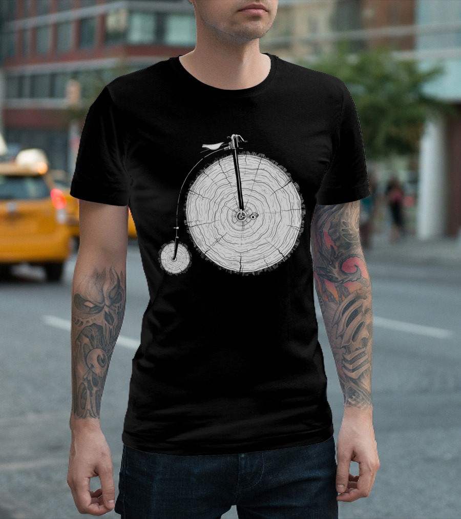 Wooden Penny Farthing Vintage Bicycle T-Shirt
