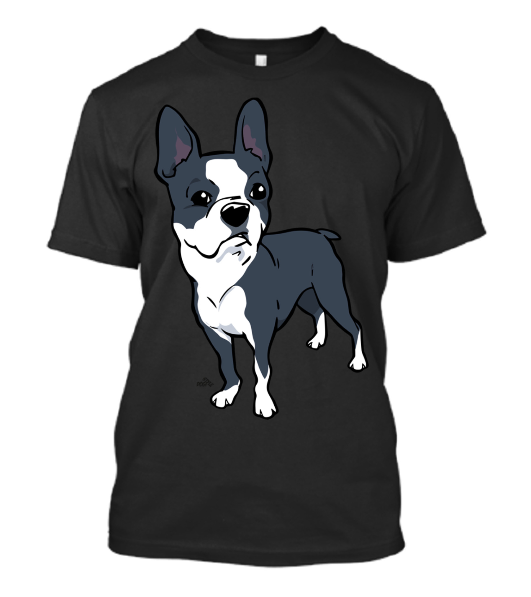 Boston Terrier Cartoon Dog T-Shirt
