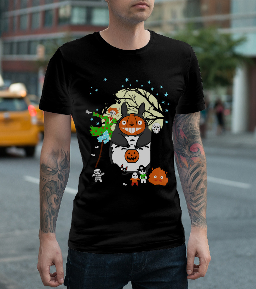 Creatures Of The Night Halloween Totoro Mashup T-Shirt