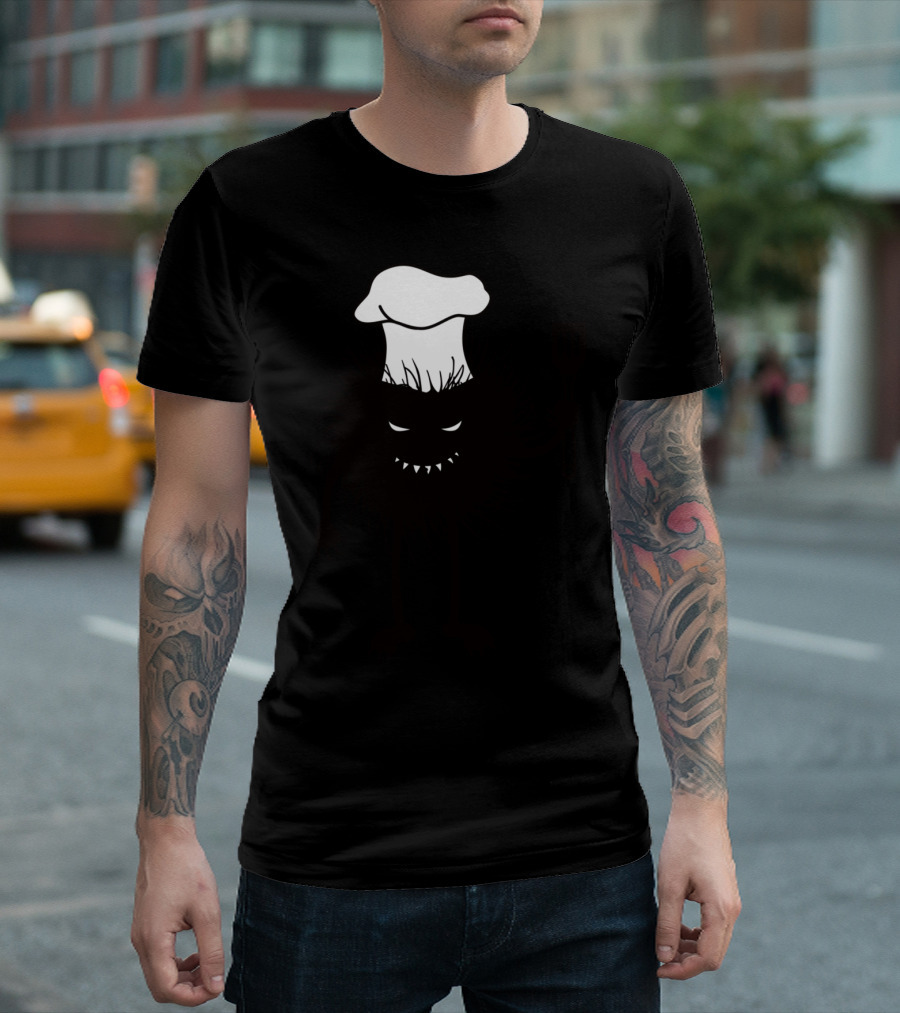 Funny Evil Chef Monster Holding Spatula T-Shirt