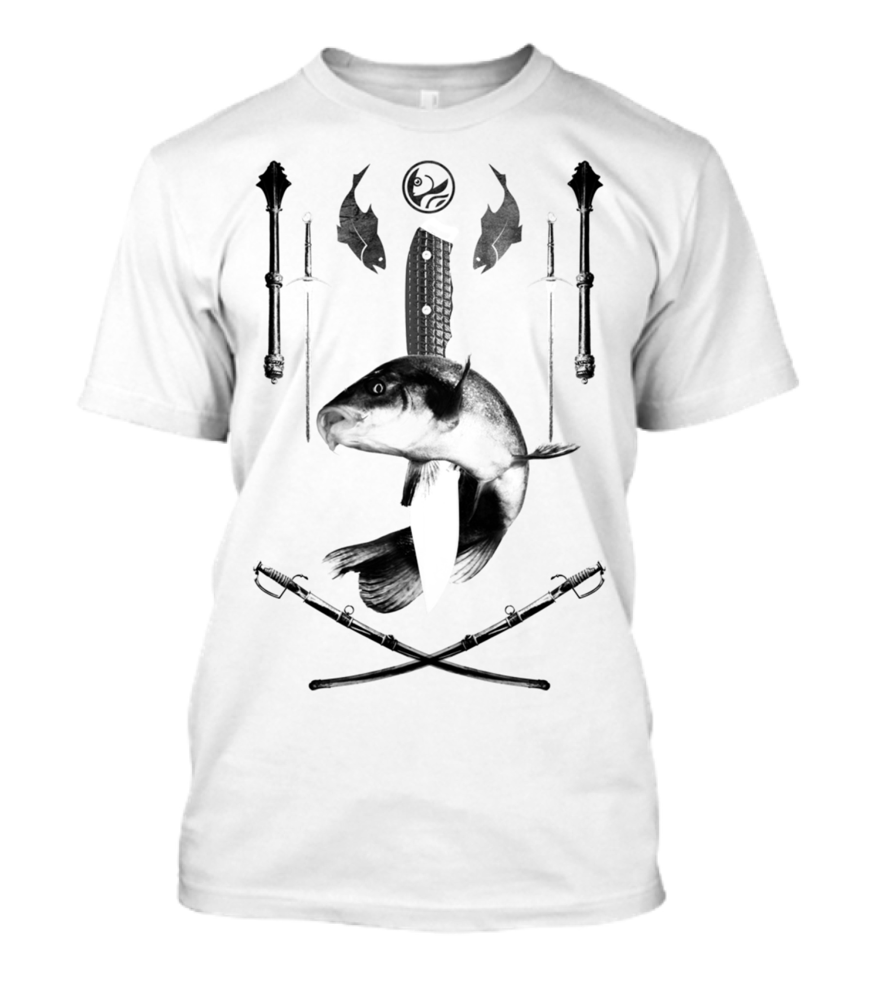 Carp And Melee Weapons Fish Swords And Daggers T-Shirt