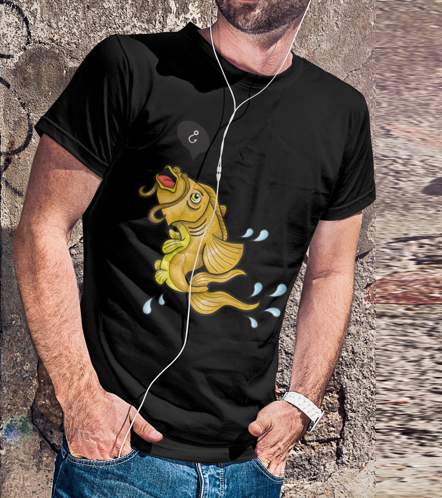 Carp With Worm And Ampersand Speech Bubble T-Shirt