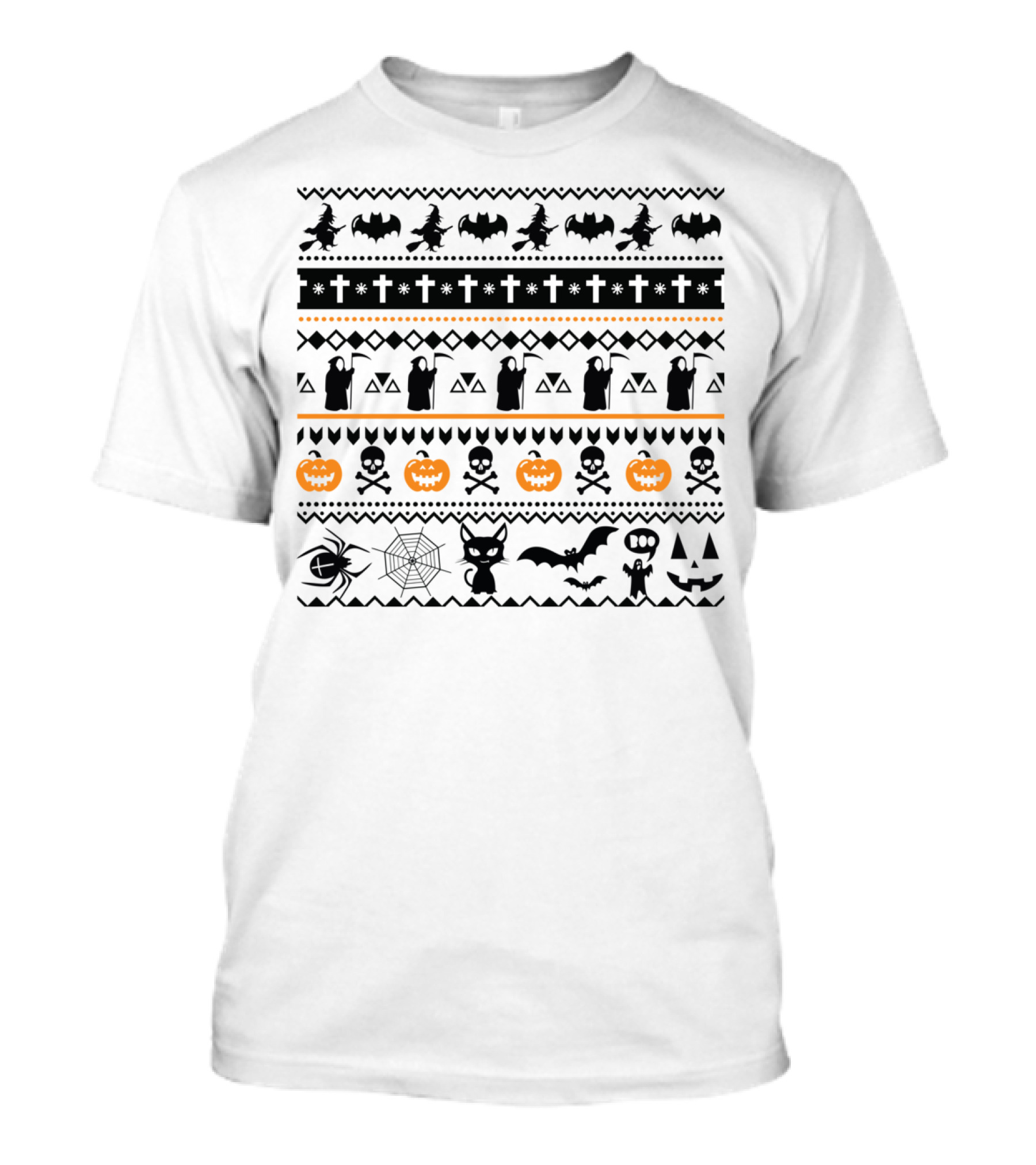 Halloween Hoo Witch Bat Tombstone Pumpkin Cat Spider Skull T-Shirt