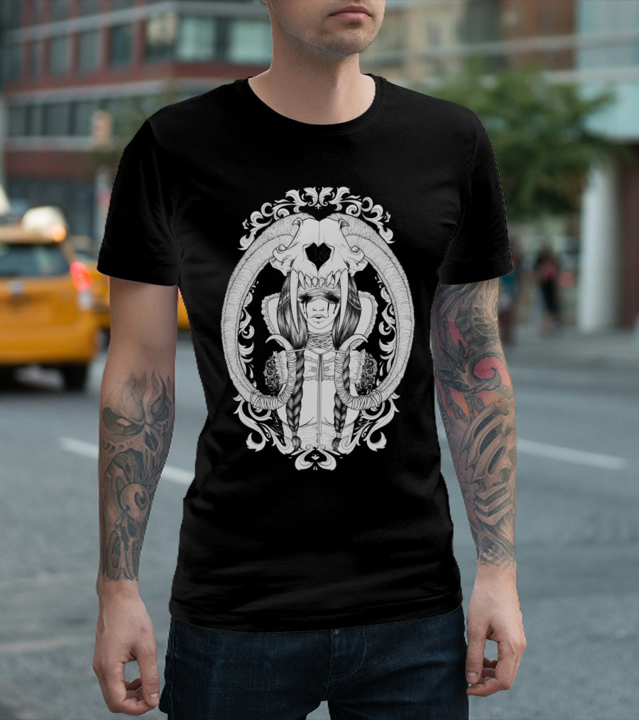 Tears Skull And A Broken Heart Gothic T-Shirt