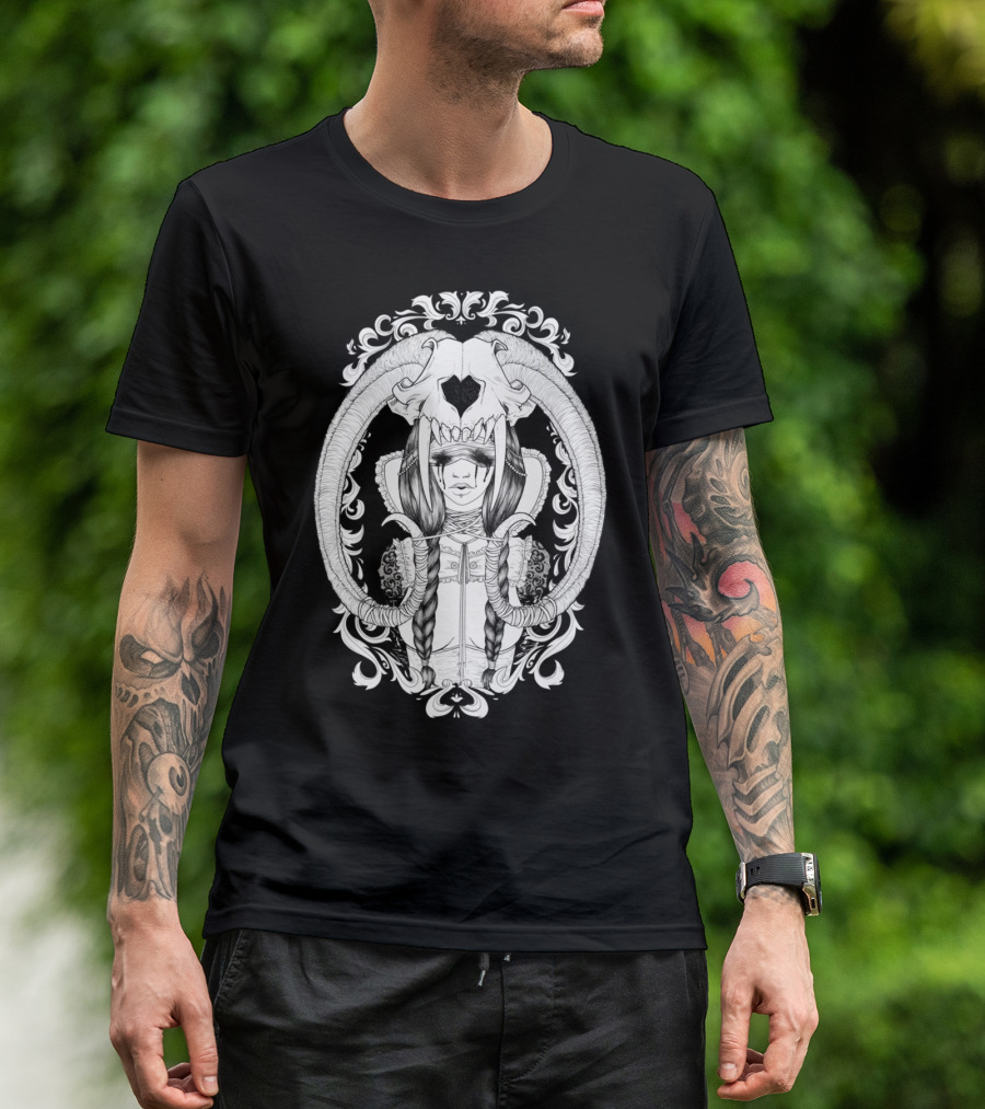 Tears Skull And A Broken Heart Gothic T-Shirt