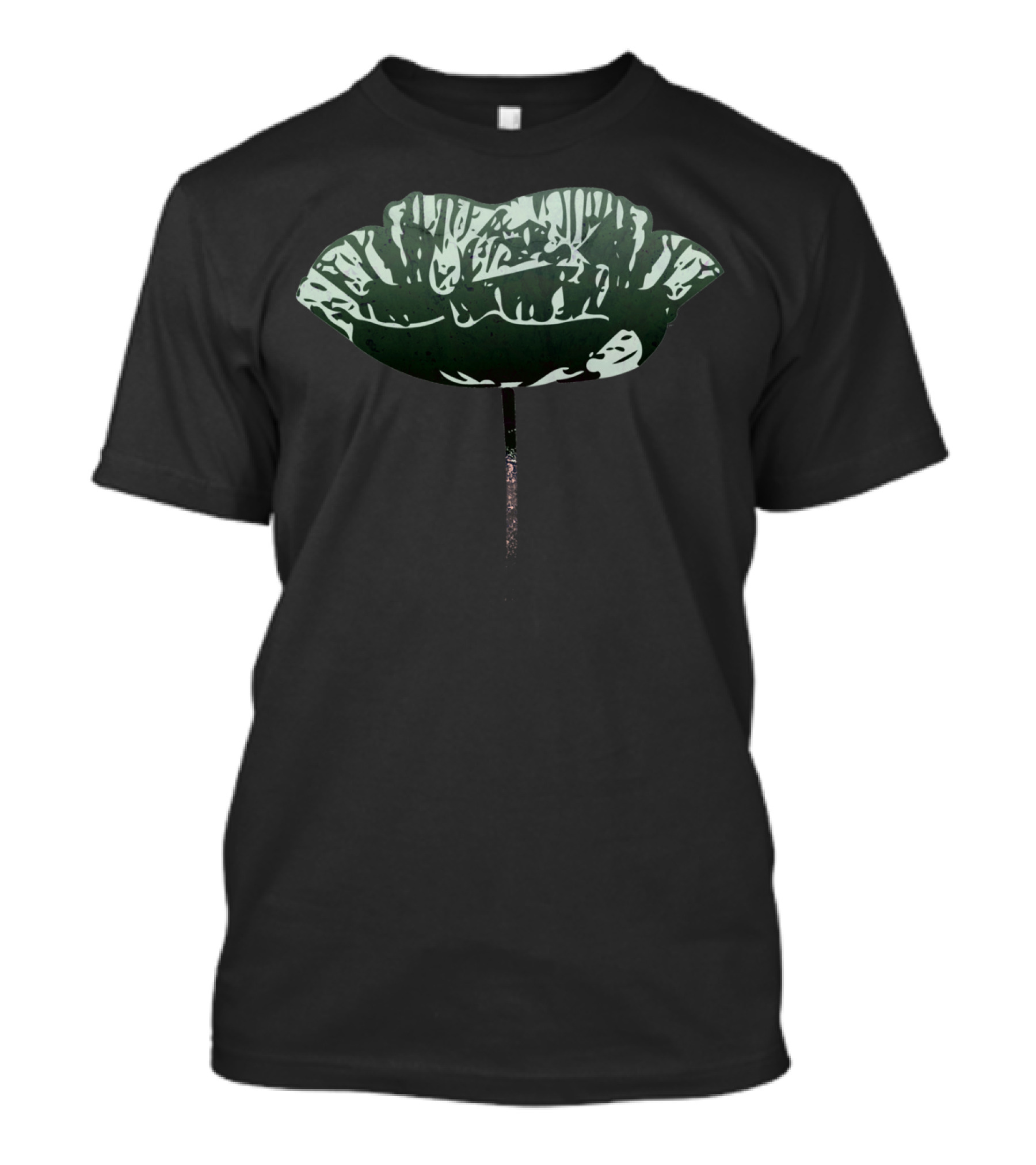 Beautiful Dark Green Poppy Flower T-Shirt