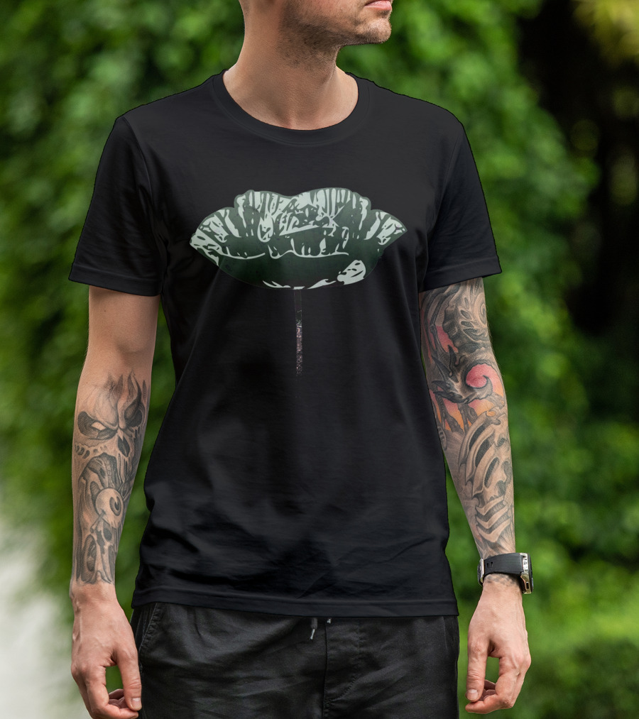 Beautiful Dark Green Poppy Flower T-Shirt