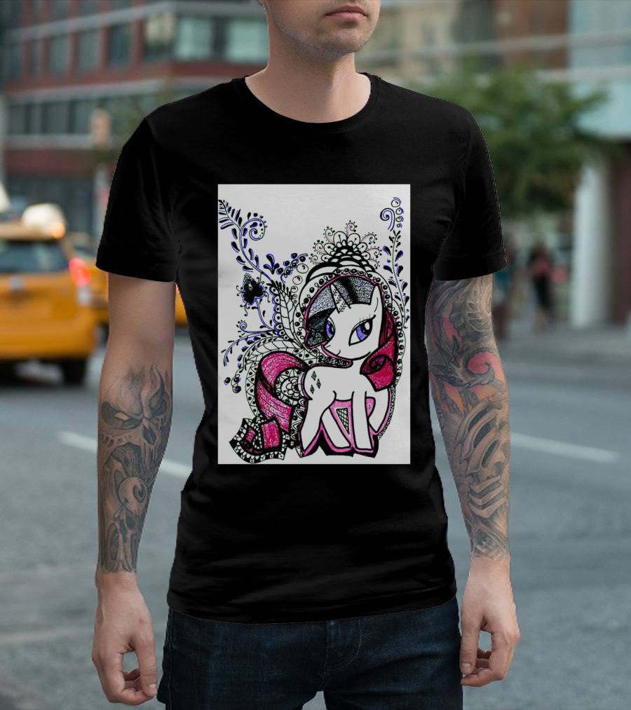 Rarity Mandala Art Beautiful Pony T-Shirt