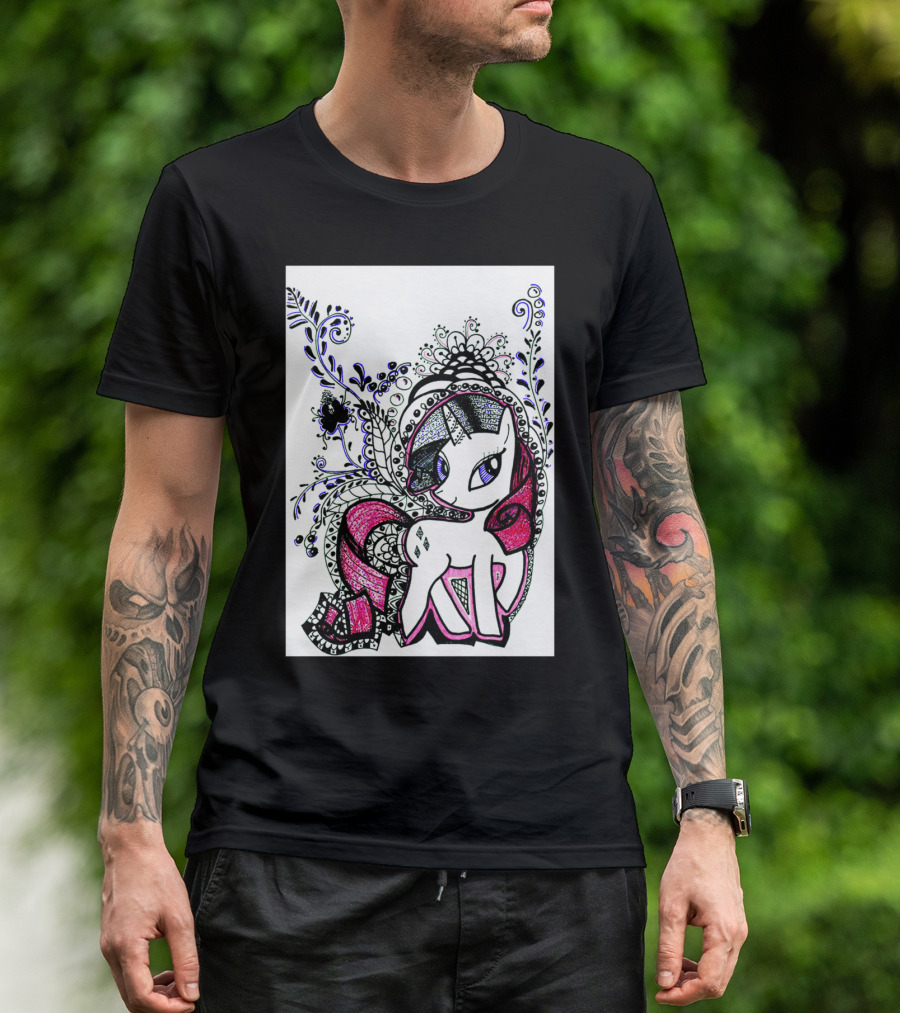 Rarity Mandala Art Beautiful Pony T-Shirt