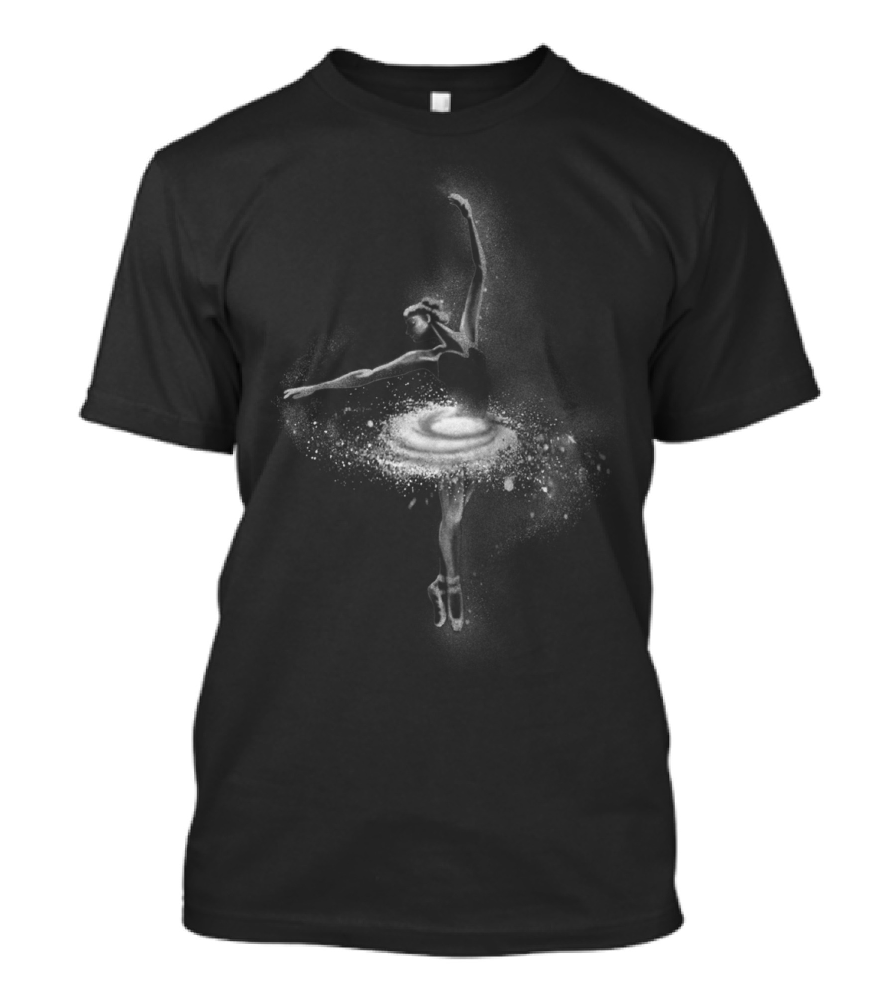 Galaxy Ballerina Dance In Cosmic Swirl Of Stars T-Shirt