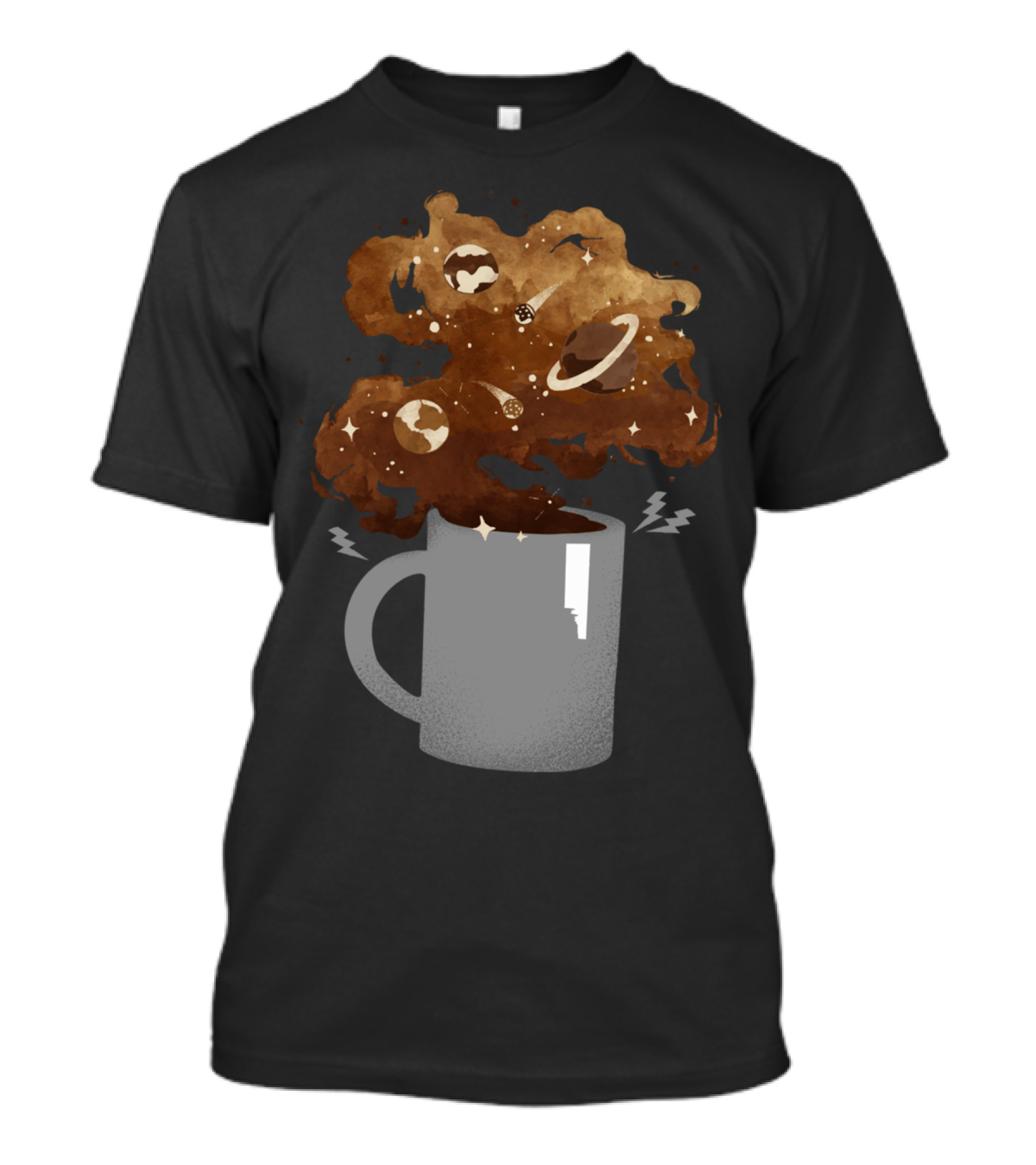 Galaxy Coffee Cosmic Planets And Stars Cup T-Shirt