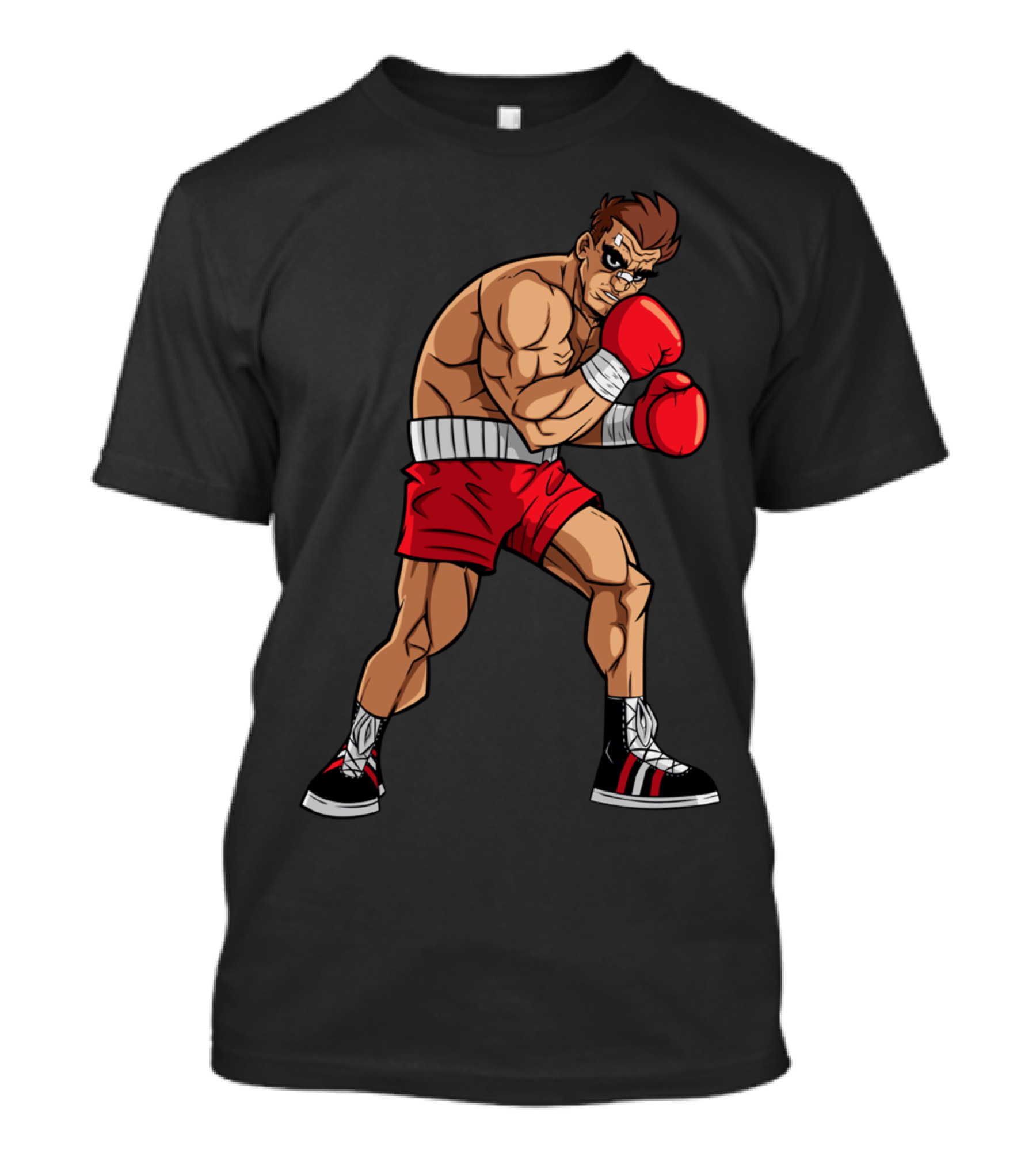 Boxer Fighter In Red Shorts And Gloves T-Shirt