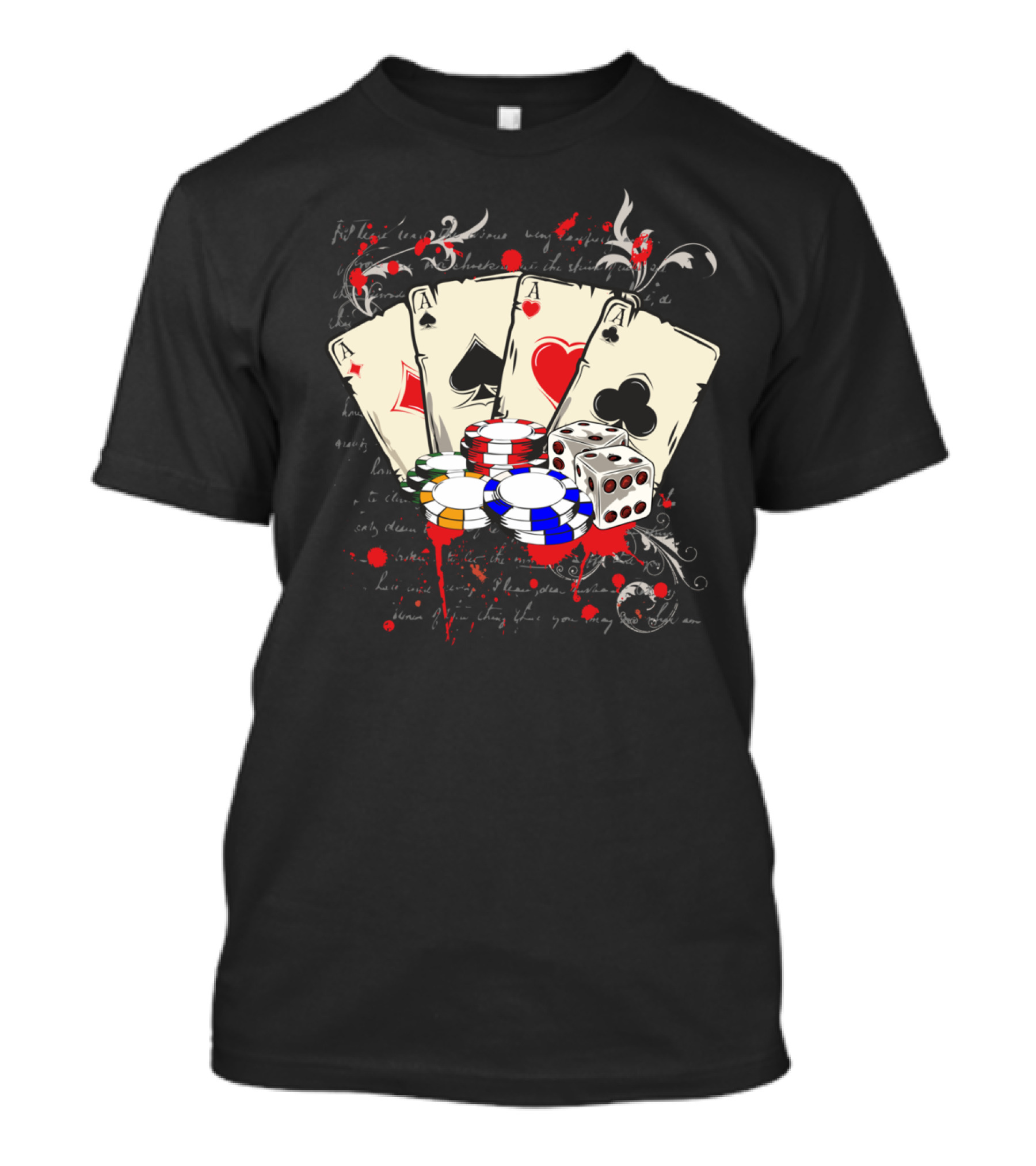 GAME CASINO POKER CARDS CHIPS DICE T-Shirt