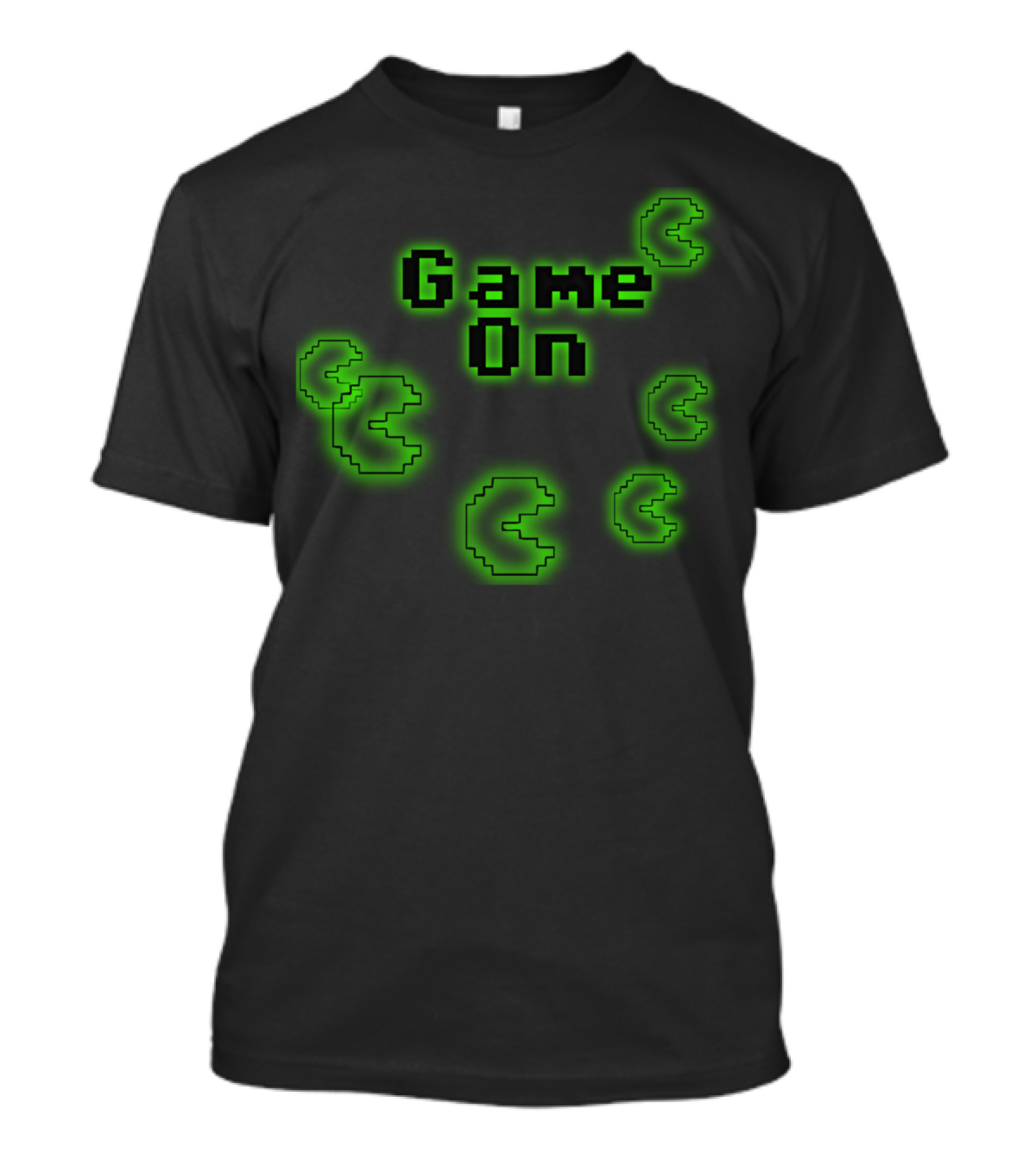 Game On Pixelated Green Retro Arcade Icons T-Shirt
