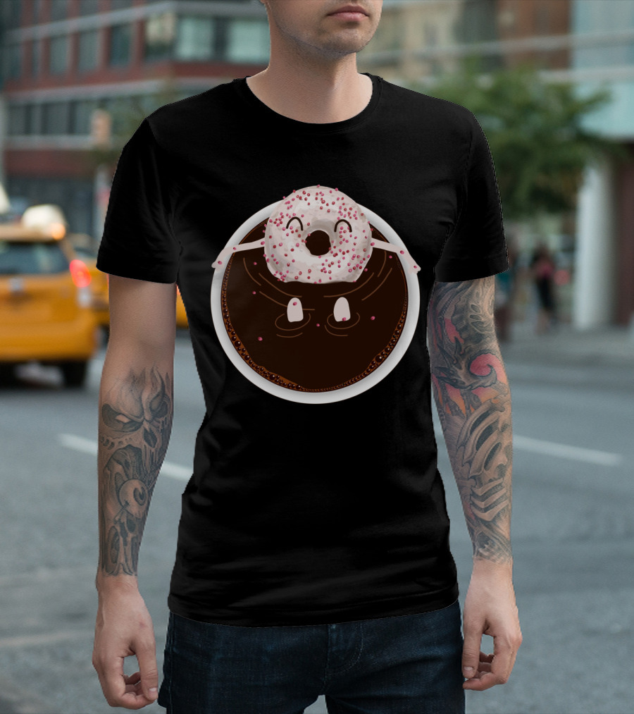 Donut Relaxing in Coffee Jacuzzi Bliss T-Shirt
