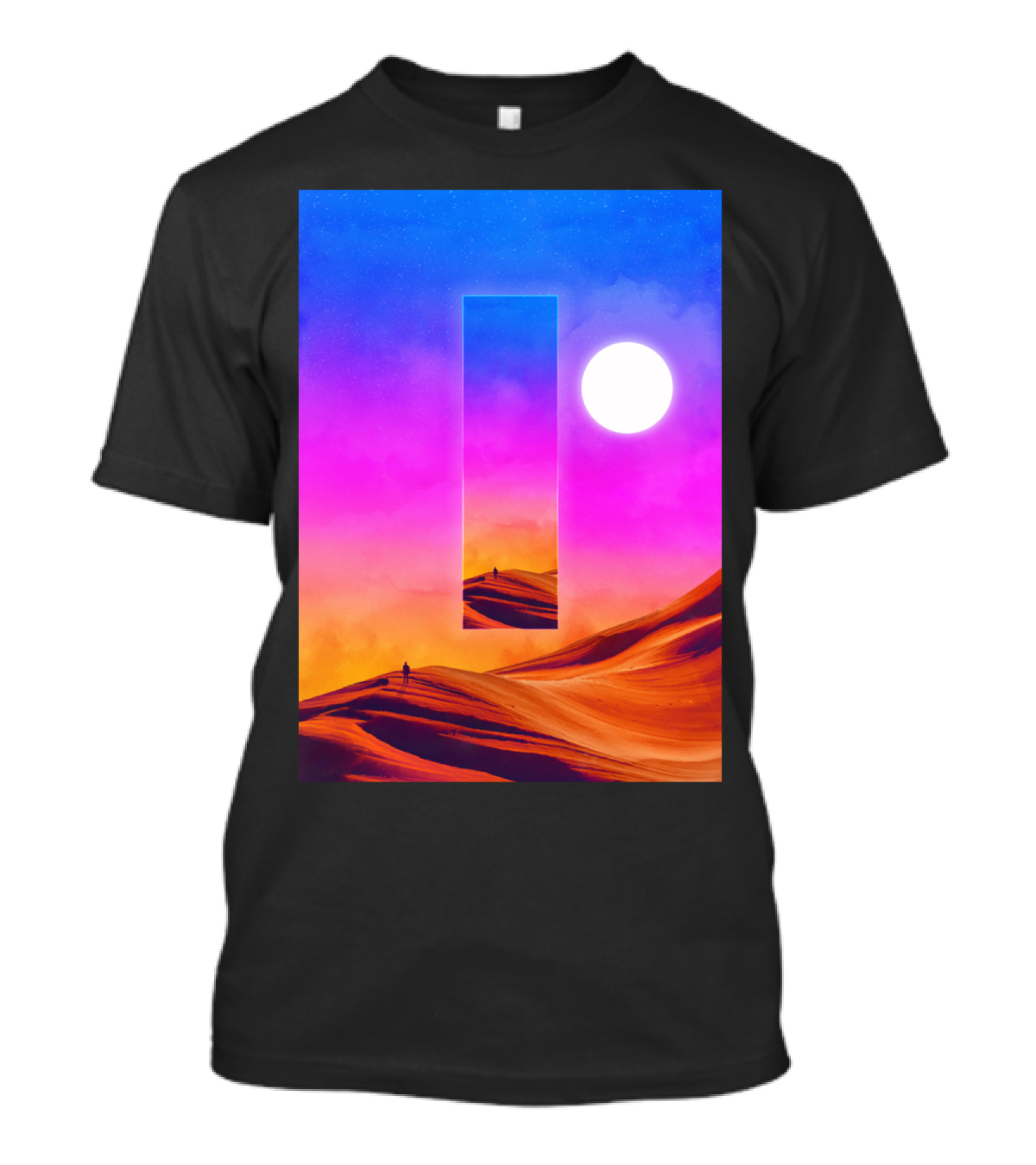 That Which Precedes Everything Full Desert Surreal Sunset Rectangular Portal T-Shirt
