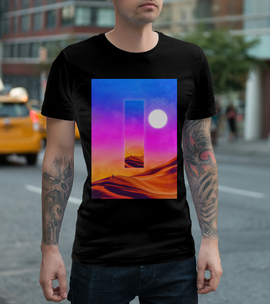 That Which Precedes Everything Full Desert Surreal Sunset Rectangular Portal T-Shirt