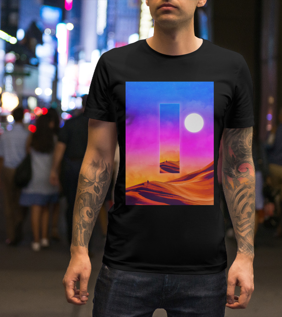 That Which Precedes Everything Full Desert Surreal Sunset Rectangular Portal T-Shirt