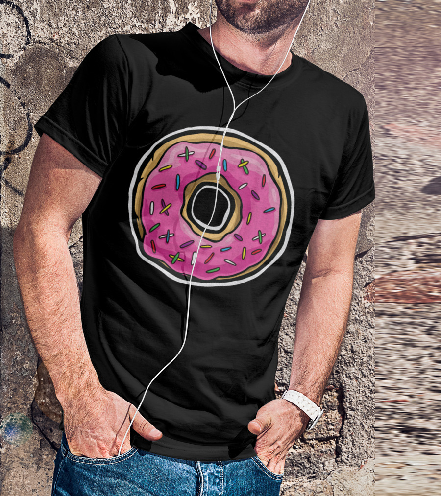 Donut Pink Frosted Colored Sprinkles T-Shirt