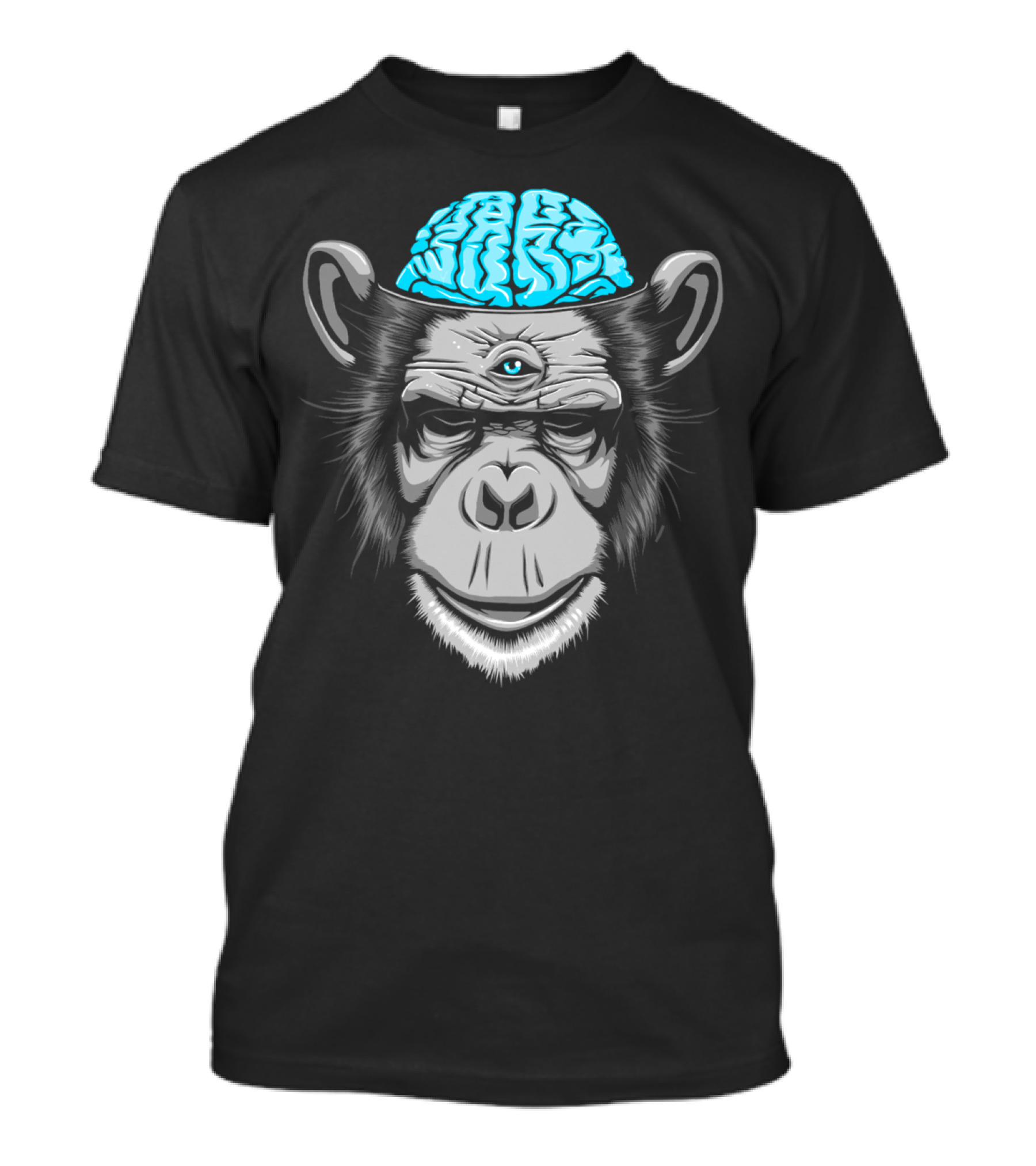 Brain Freeze Monkey With Third Eye And Ice-Cold Brain T-Shirt