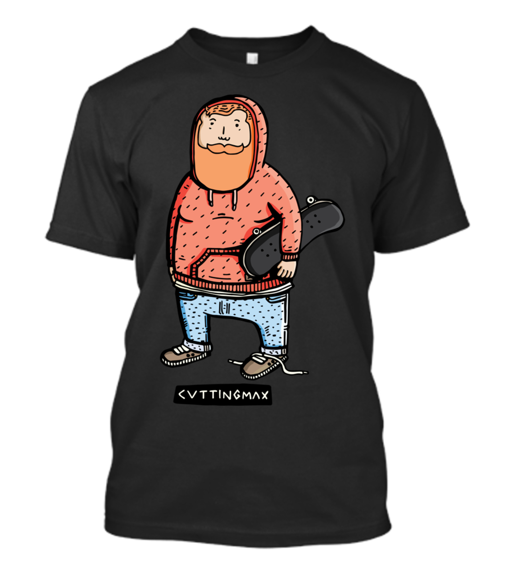 CVTTINGMAX Fatty Sk8 Hoodie Skateboarder T-Shirt