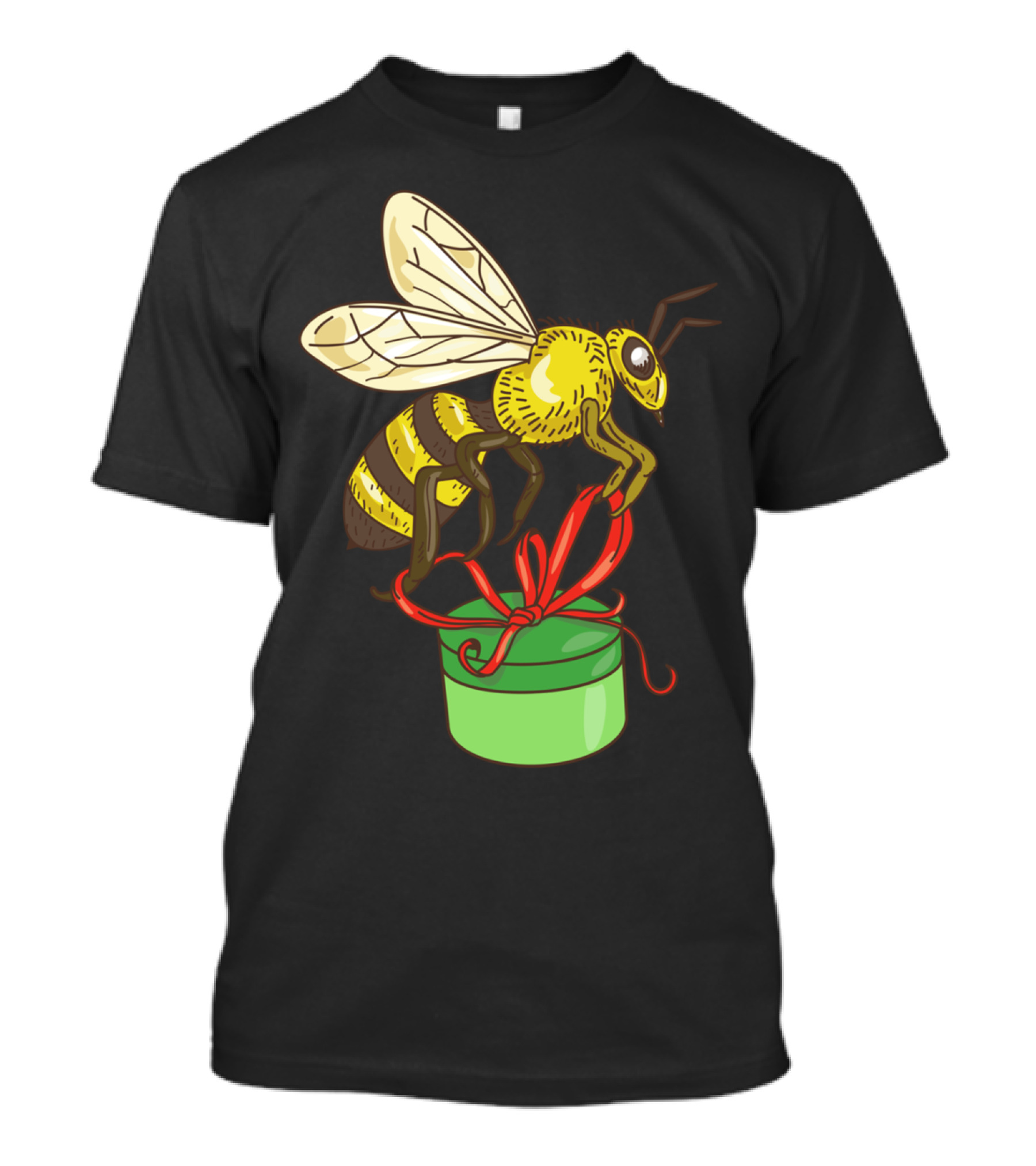 Bee Holding Gift Box Drawing T-Shirt