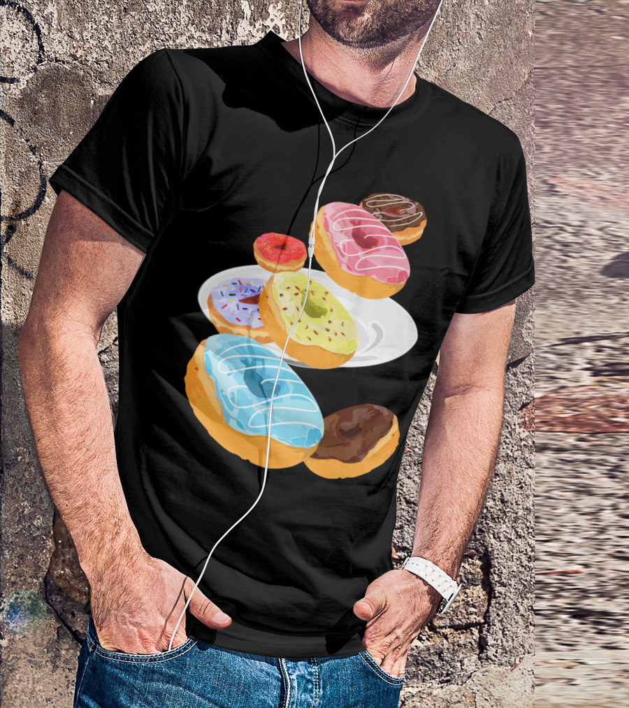 Colorful Assorted Donuts On Plate T-Shirt