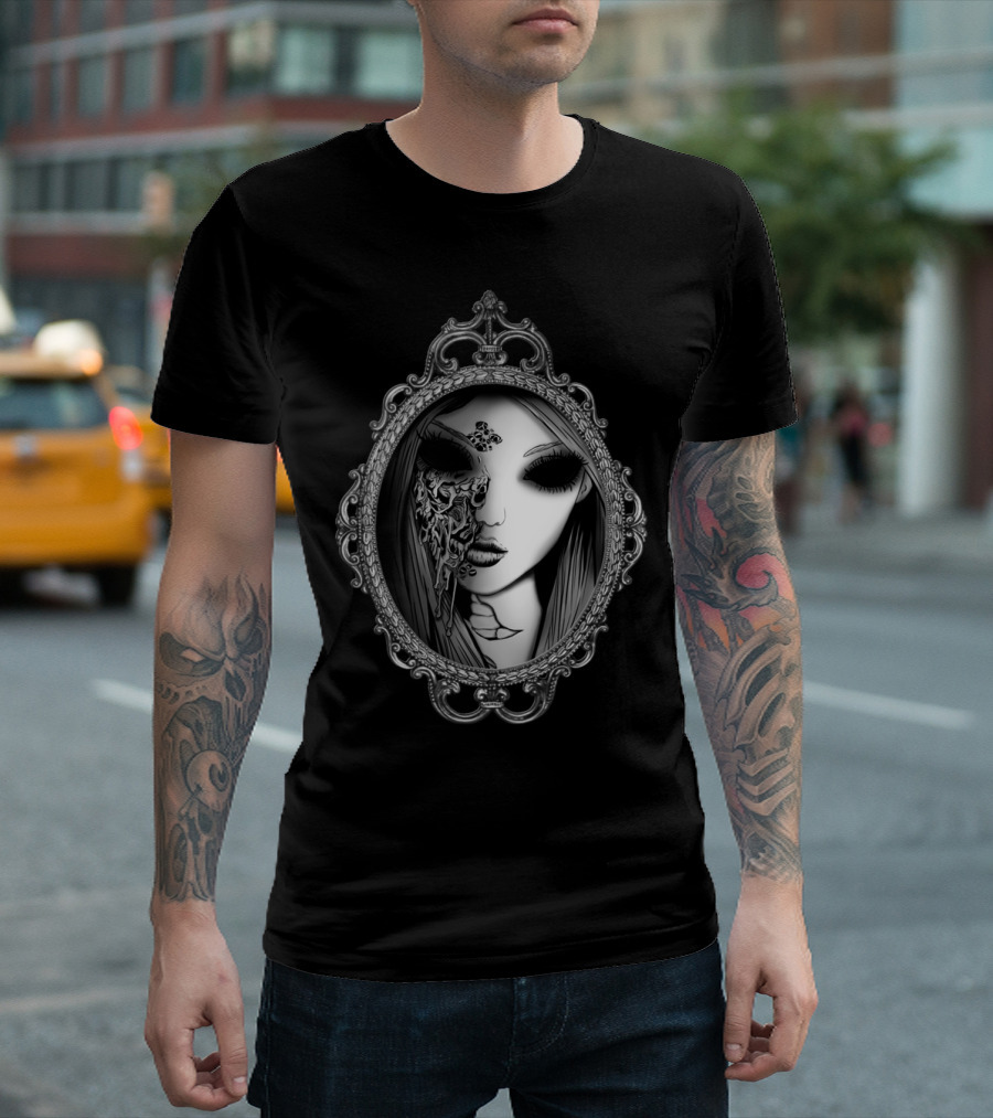 Zombie Girl Gothic Mirror T-Shirt