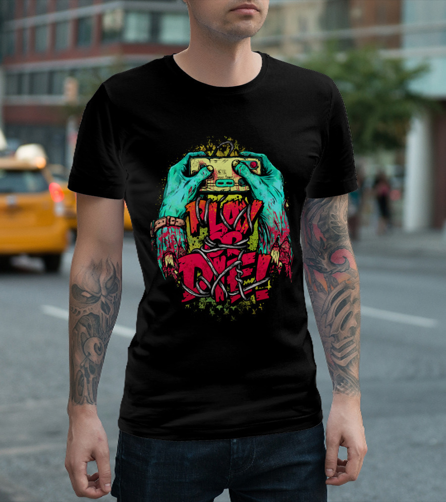 Zombrex Play Or Die Zombie Gamer Controller Challenge T-Shirt