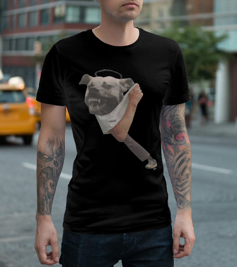 The Beast In Man Angry Dog Face Surreal Human Form Dony Archival Print T-Shirt
