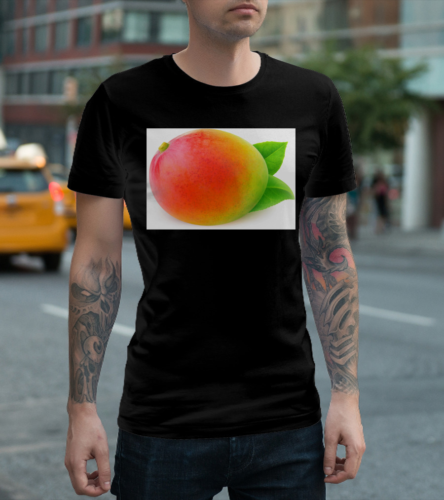 Mango Fruit With Green Leaves T-Shirt
