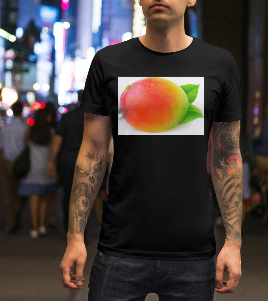 Mango Fruit With Green Leaves T-Shirt